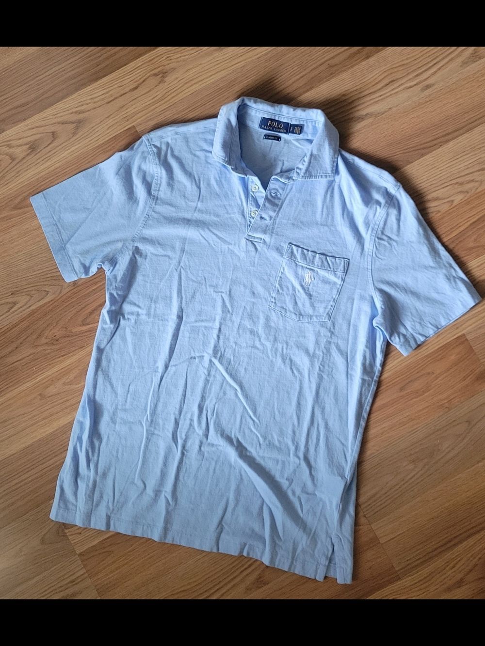 Polo Ralph Lauren Classic Fit Pocket Polo Shirt - Light Blue Size S